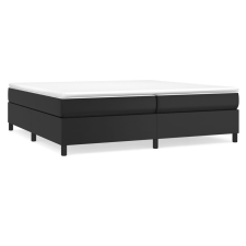 vidaXL fekete műbőr rugós ágykeret 200x200 cm (3121065) ágy és ágykellék
