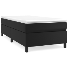vidaXL fekete műbőr rugós ágykeret 90x200 cm (3121023) ágy és ágykellék
