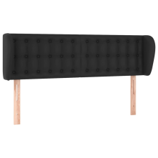 vidaXL fekete műbőr szárnyas fejtámla 147x23x78/88 cm (3117234) ágy és ágykellék