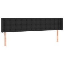 vidaXL fekete műbőr szárnyas fejtámla 163x16x78/88 cm (3118864) ágy és ágykellék