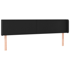 vidaXL fekete műbőr szárnyas fejtámla 203x16x78/88 cm (3118596) ágy és ágykellék