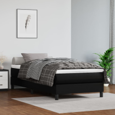 vidaXL Fekete műbőr zsebrugós ágymatrac 100x200x20 cm ágy és ágykellék