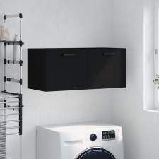 vidaXL fekete műfa faliszekrény 80 x 36,5 x 35 cm bútor