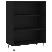 vidaXL fekete műfa könyvespolc 69,5 x 32,5 x 90 cm (828357) bútor