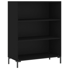 vidaXL fekete műfa könyvespolc 69,5 x 32,5 x 90 cm (828365) bútor