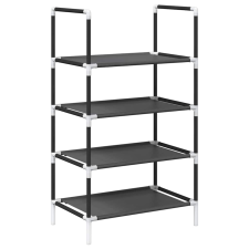 vidaXL fekete nem szőtt szövetből cipőállvány 4 szintes 44x28x77 cm (4100617) bútor