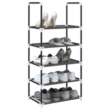 vidaXL fekete nem szőtt szövetből cipőállvány 5 szintes 44x28x94 cm bútor