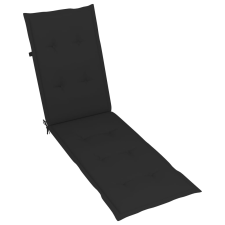 vidaXL fekete nyugágypárna (75+105) x 50 x 4 cm kerti bútor