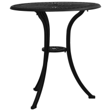 vidaXL fekete öntött alumínium kerti asztal 62 x 62 x 65 cm (315580) kerti bútor