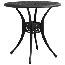 vidaXL fekete öntött alumínium kerti asztal 78 x 78 x 72 cm kerti bútor