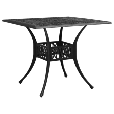vidaXL fekete öntött alumínium kerti asztal 90 x 90 x 73 cm kerti bútor