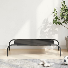 vidaXL fekete oxford szövet és acél emelt kutyafekhely 90x50x20 cm szállítóbox, fekhely kutyáknak