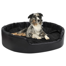 vidaXL fekete plüss és műbőr kutyaágy 99 x 89 x 21 cm kutyafelszerelés