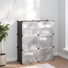 vidaXL fekete polipropilén cipőtartó 84,5 x 31 x 93,5 cm bútor