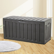 vidaXL fekete polipropilén tárolóláda 118 x 53 x 57 cm bútor