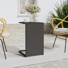 vidaXL Fekete polyrattan c-asztal 40 x 35 x 60 cm bútor