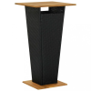 vidaXL Fekete polyrattan és tömör akácfa bárasztal 60 x 60 x 110 cm