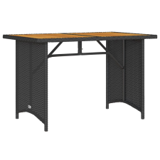 vidaXL fekete polyrattan falapos kerti asztal 110 x 68 x 70 cm kerti bútor