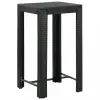 vidaXL Fekete polyrattan kerti bárasztal 60,5 x 60,5 x 110,5 cm