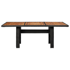 vidaXL fekete polyrattan kerti étkezőasztal 200 x 100 x 74 cm (310144) kerti bútor