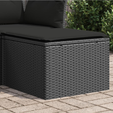 vidaXL fekete polyrattan kerti szék párnával 55 x 55 x 37 cm kerti bútor