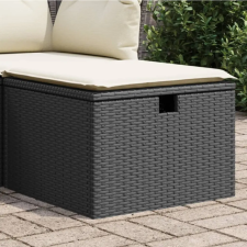 vidaXL Fekete polyrattan kerti szék párnával 55 x 55 x 37 cm kerti bútor