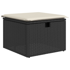 vidaXL fekete polyrattan kerti szék párnával 55 x 55 x 37 cm (366002) kerti bútor