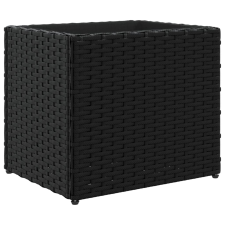 vidaXL fekete polyrattan kerti ültetőláda 36x30x32 cm (366425) kerti tárolás