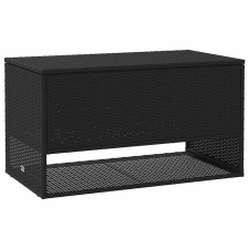 vidaXL fekete polyrattan kültéri párna doboz 100x55x55,5 cm (4104141) kerti tárolás