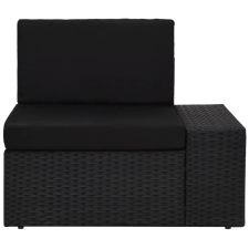 vidaXL fekete polyrattan sarokkanapé-elem bal oldali karfával (49499) kerti bútor