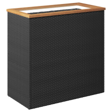 vidaXL fekete polyrattan ültetőláda 80 x 40 x 80 cm (319417) kerti tárolás