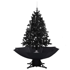 vidaXL fekete PVC havazó karácsonyfa ernyő alakú talppal 140 cm (289932) műfenyő