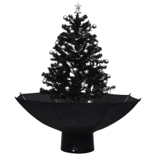 vidaXL fekete PVC havazó karácsonyfa ernyő alakú talppal 75 cm (289931) műfenyő