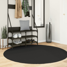 vidaXL fekete rövid szálú puha és mosható szőnyeg Ø 160 cm lakástextília