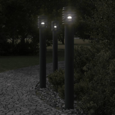vidaXL fekete rozsdamentes acél kültéri állólámpa 110 cm kültéri világítás