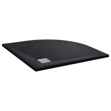 vidaXL Fekete SMC zuhanytálca 90 x 90 cm kád, zuhanykabin