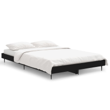 vidaXL fekete szerelt fa ágykeret 120 x 190 cm (832294) ágy és ágykellék