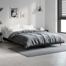 vidaXL fekete szerelt fa ágykeret 140x190 cm ágy és ágykellék