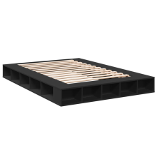vidaXL fekete szerelt fa ágykeret 160 x 200 cm (3280462) ágy és ágykellék