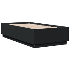 vidaXL fekete szerelt fa ágykeret 75 x 190 cm (3209759) ágy és ágykellék