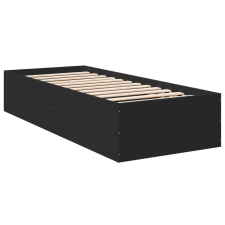 vidaXL fekete szerelt fa ágykeret 90 x 190 cm (3281064) ágy és ágykellék