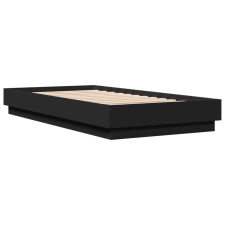 vidaXL fekete szerelt fa ágykeret 90 x 190 cm (839631) ágy és ágykellék