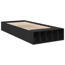 vidaXL fekete szerelt fa ágykeret 90 x 200 cm ágy és ágykellék