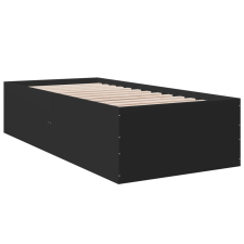 vidaXL fekete szerelt fa ágykeret 90 x 200 cm (3280966) ágy és ágykellék
