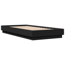 vidaXL fekete szerelt fa ágykeret 90 x 200 cm (839603) ágy és ágykellék