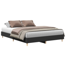 vidaXL fekete szerelt fa ágykeret matrac nélkül 150 x 200 cm (3328709) ágy és ágykellék