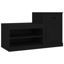 vidaXL fekete szerelt fa cipősszekrény 100x42x60 cm (816417) bútor