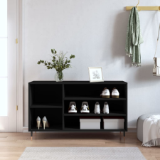 vidaXL fekete szerelt fa cipősszekrény 102x36x60 cm bútor