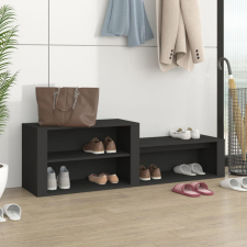 vidaXL fekete szerelt fa cipőszekrény 150 x 35 x 45 cm bútor