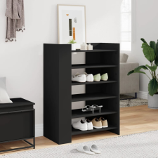 vidaXL fekete szerelt fa cipőszekrény 74,5 x 37,5 x 100 cm bútor